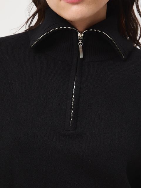 Medicine sweter damski kolor czarny z półgolfem