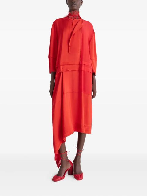 LEMAIRE asymmetric-hem midi dress - Red - zdjęcie produktu nr 2