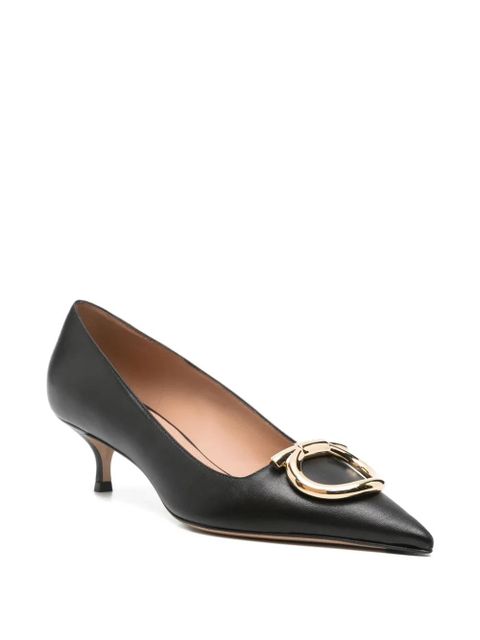 Ferragamo 40mm Maxi Gancini leather pumps - Black