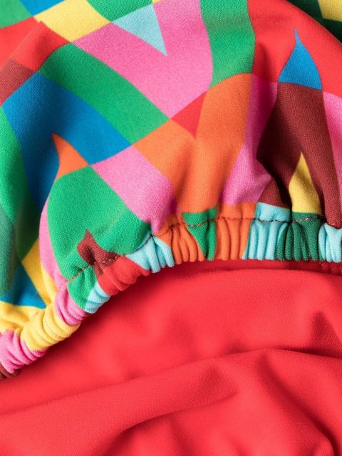 Valentino Garavani Optical logo print bikini - Red