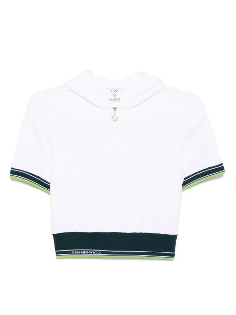 Casablanca velour hooded top - White - zdjęcie produktu nr 1