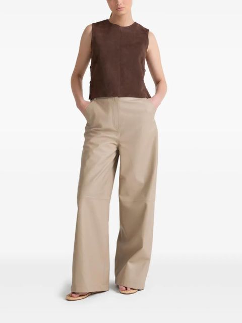 Yves Salomon leather trousers - Neutrals