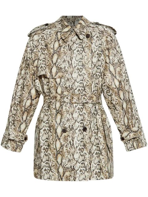 ISABEL MARANT snakeskin-effect trench coat - Neutrals - zdjęcie produktu nr 1