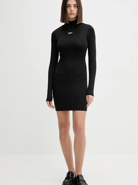 Tommy Jeans sukienka kolor czarny mini dopasowana DW0DW21504 - zdjęcie produktu nr 2