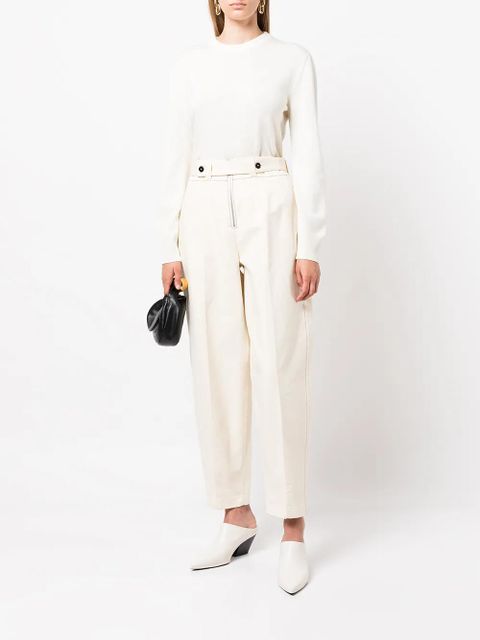 Jil Sander crew-neck merino wool sweater - Green