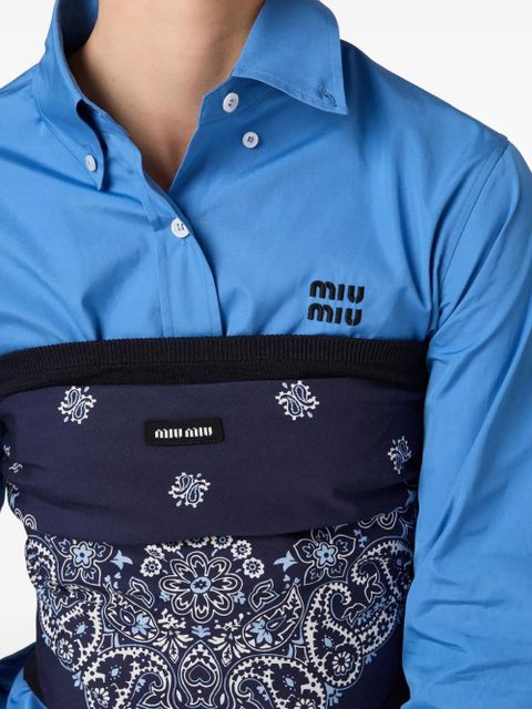 Miu Miu logo shirt - Blue - zdjęcie produktu nr 2