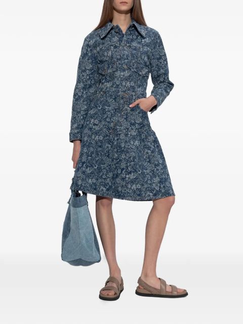 GANNI floral-print flared skirt - Blue - zdjęcie produktu nr 2