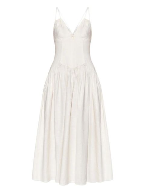 Cult Gaia spaghetti-strap pleated dress - White - zdjęcie produktu nr 1
