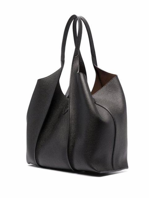 Tod's logo-plaque tote bag - Black