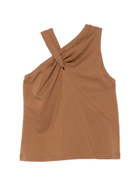 SOLOTRE twisted-strap top - Brown - zdjęcie produktu nr 1