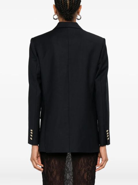 Maje double-breasted gold-button blazer - Blue