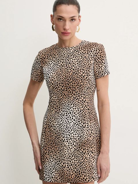 MICHAEL Michael Kors sukienka kolor brązowy mini dopasowana MR582S2GQ0 - zdjęcie produktu nr 1