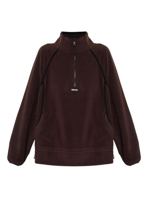 ROTATE BIRGER CHRISTENSEN half-zip fleece jacket - Brown - zdjęcie produktu nr 1