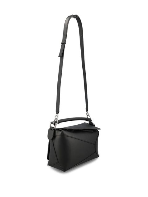 LOEWE small Puzzle leather tote bag - Black