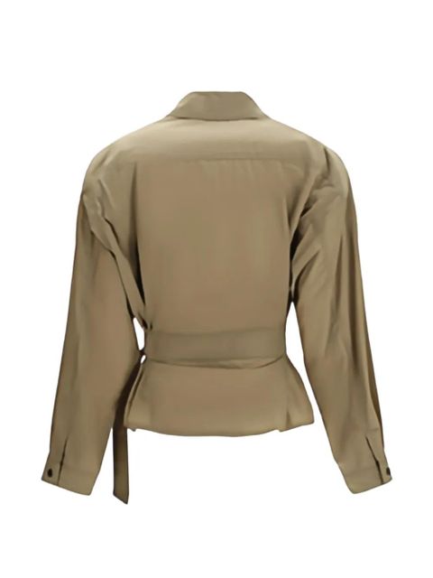 Saint Laurent flap-pockets belted jacket - Neutrals - zdjęcie produktu nr 2