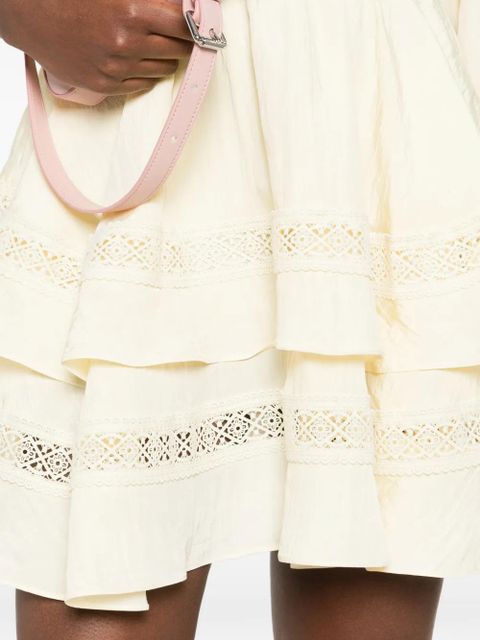 Maje ruffled tiered mini dress - Yellow