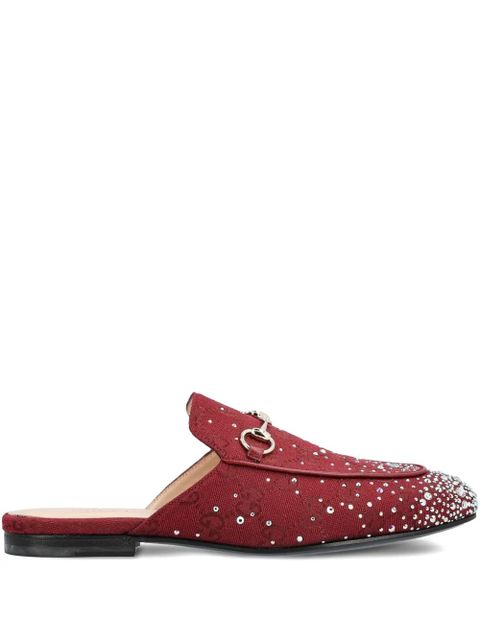 Gucci crystal horsebit princetown mules - Red - zdjęcie produktu nr 1