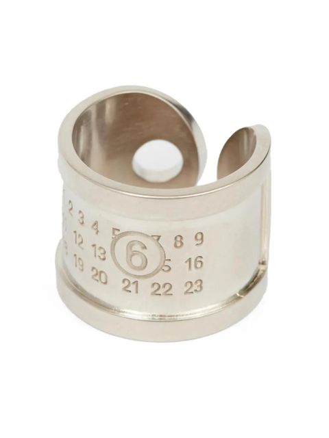 MM6 Maison Margiela numbers-motif ring - Silver