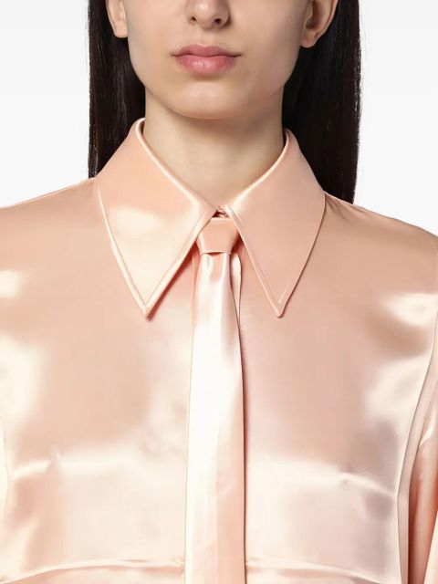Jil Sander satin tie-neck shirt - Pink - zdjęcie produktu nr 2