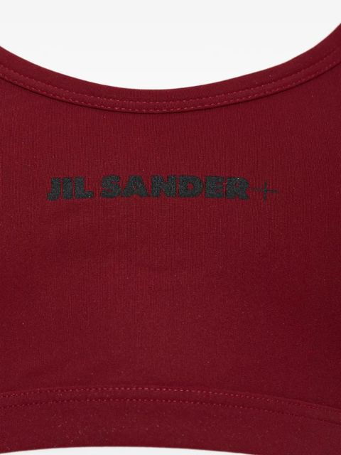 Jil Sander logo-print scoop-neck bra - Red - zdjęcie produktu nr 2