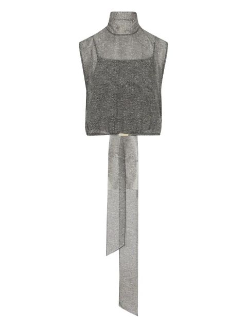 Gucci sleeveless bow-detail blouse - Grey - zdjęcie produktu nr 1