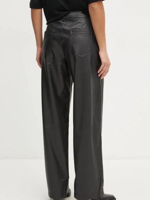 BOSS Orange spodnie damskie kolor czarny proste high waist 50526501