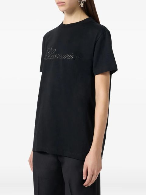Blumarine logo-embroidered t-shirt - Black