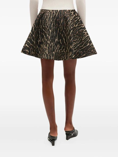 GANNI animal-print skirt - Black