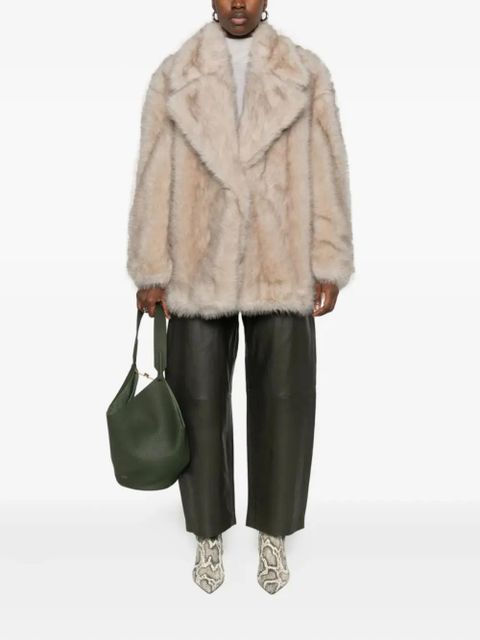 Sportmax Rosaria faux-fur coat - Neutrals