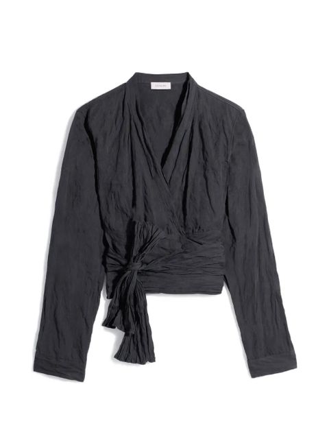 LEMAIRE V-neck long-sleeve top - Black - zdjęcie produktu nr 1