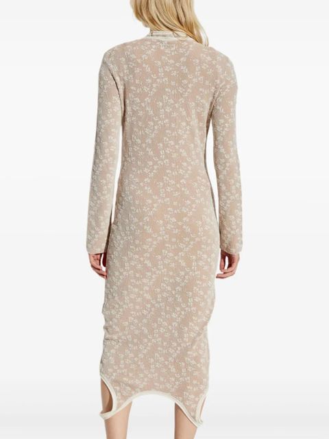 FENDI floral-motif dress - Brown