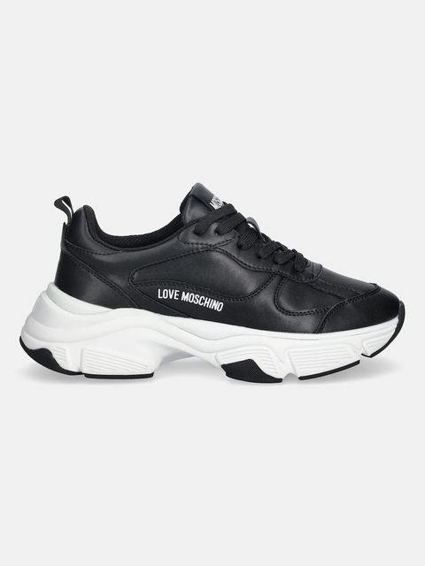 Love Moschino sneakersy skórzane damskie kolor czarny JA15246G0NIA0000 - zdjęcie produktu nr 2