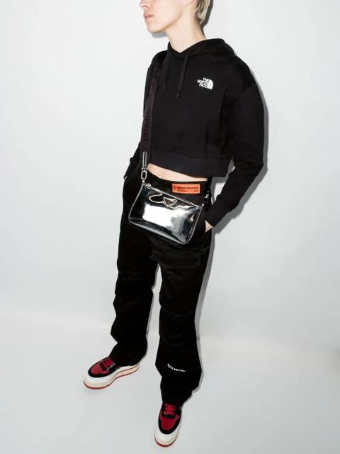 The North Face logo-print cropped hoodie - Black - zdjęcie produktu nr 2