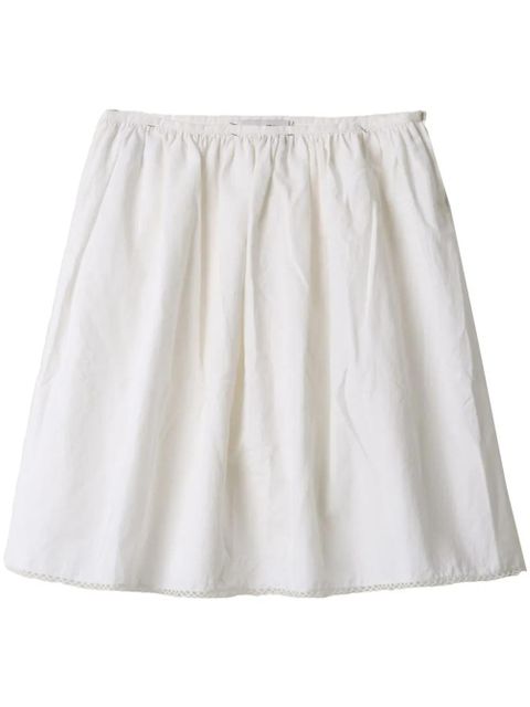 Miu Miu logo-print midi skirt - White - zdjęcie produktu nr 1