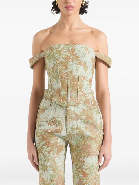 Manière De Voir Bonnie jacquard top - Green - zdjęcie produktu nr 2