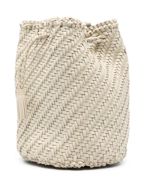 DRAGON DIFFUSION Pompom Double Jump leather bag - Neutrals