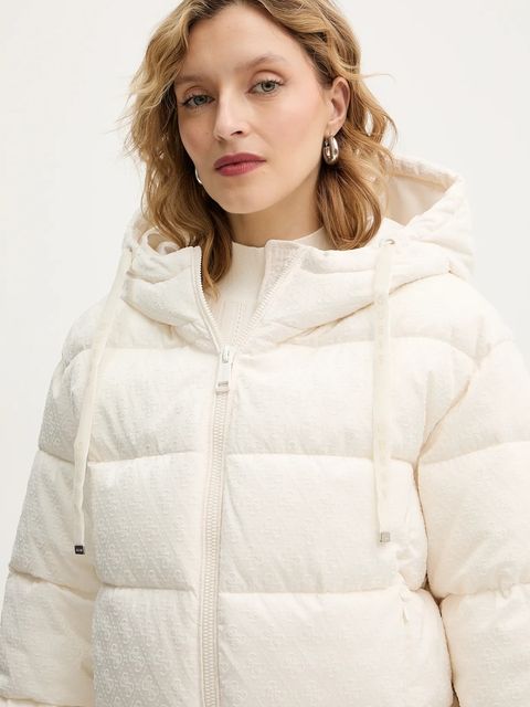 Guess kurtka DAISY damska kolor beżowy zimowa W4BL36 WGJZ0