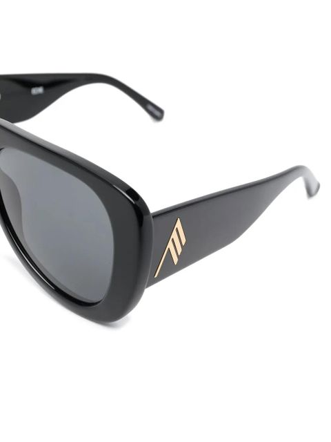 The Attico Edie flat-top sunglasses - Black