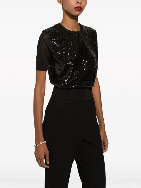 Dolce & Gabbana DG-plaque crystal-embellished bracelet - Silver