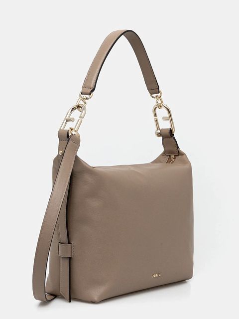 Furla torebka skórzana Tonie M Hobo kolor beżowy WB01964 BX2045 1257S - zdjęcie produktu nr 2