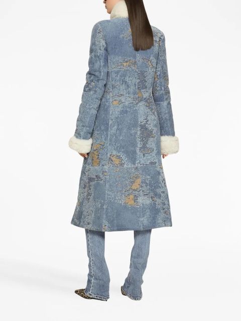 Dolce & Gabbana logo-patch low-rise bootcut jeans - Blue