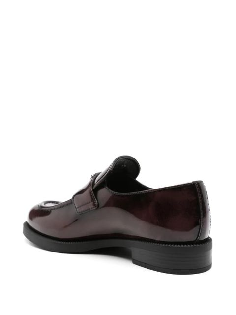 Prada brushed leather loafers - Red