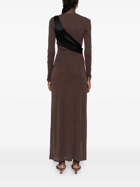 Nanushka draped tie-belt dress - Brown