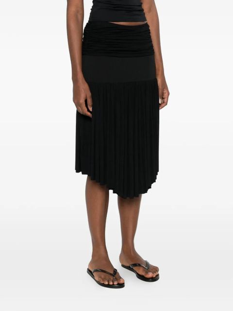 Gimaguas Carine ruched asymmetric skirt - Black