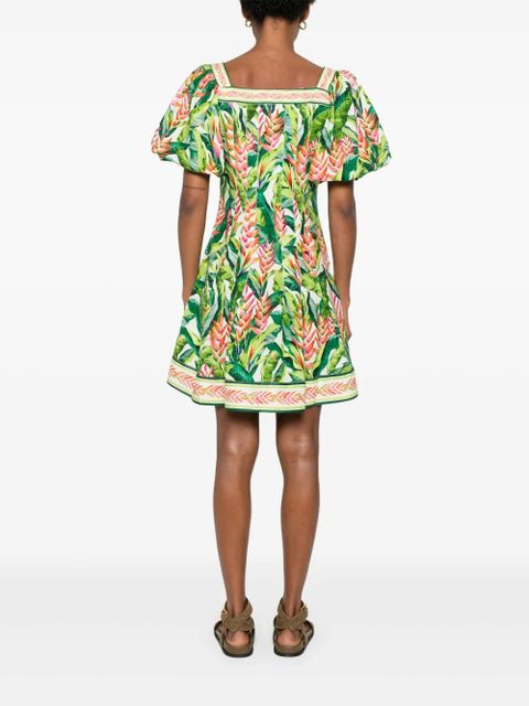 FARM Rio floral-print mini dress - Green