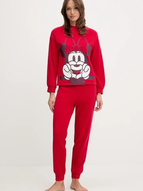 United Colors of Benetton piżama damska kolor czerwony 3I473P04F - zdjęcie produktu nr 1