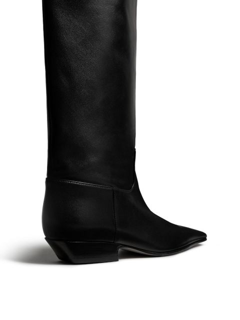 KHAITE The Marfa leather boots - Black