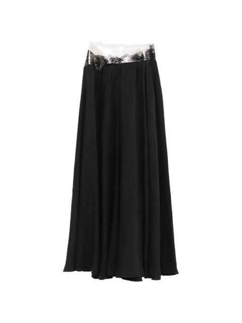 Maison Margiela lace-trim pleated skirt - Black - zdjęcie produktu nr 1