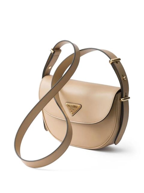 Prada Arqué leather shoulder bag - Neutrals