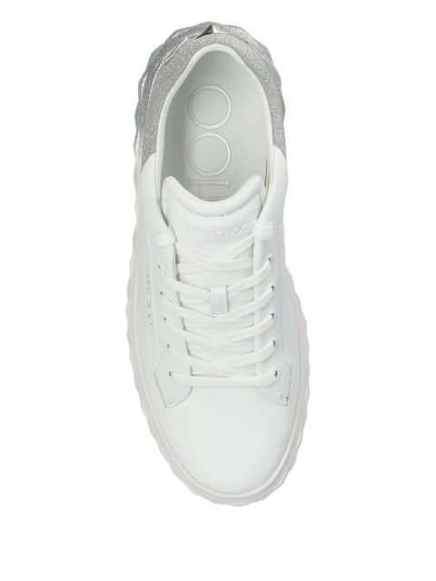 Jimmy Choo Diamond Maxi leather low-top sneakers - White